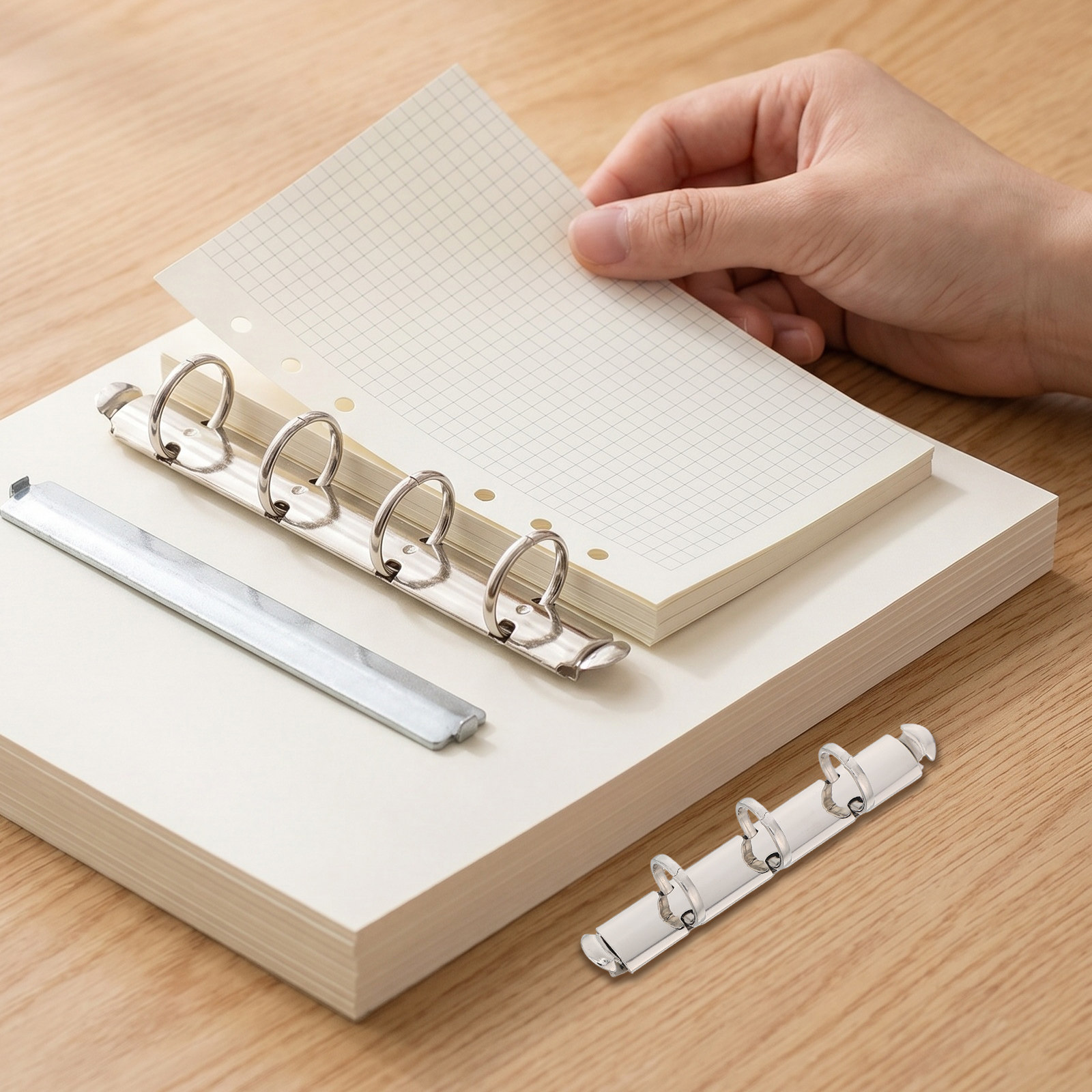 1 Set Metal Loose Leaf Binder  - Binder Clip Assorted review and price