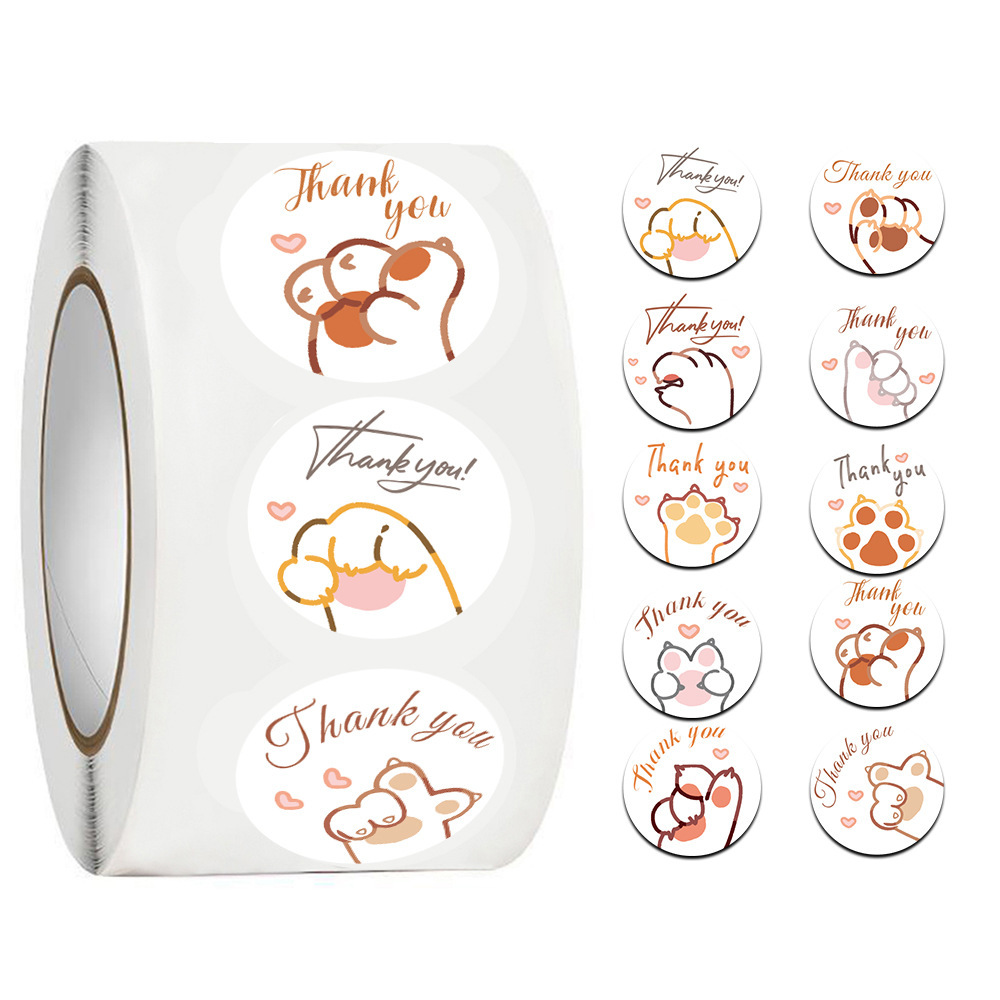 JCAC 500pcs/roll Cute Cartoon  - Sticker Label Roll review and price